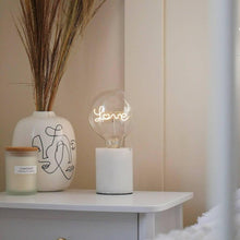 Load image into Gallery viewer, Led Text Bulb Marble Lamp